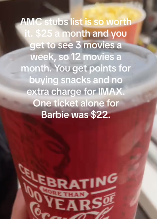 Screen Shot 2023 08 12 at 6.47.22 PM $25 a month and you get to see 3 movies a week. A Customer Shows How AMC Stubs A List Is Totally Worth It When They Go To The Movies