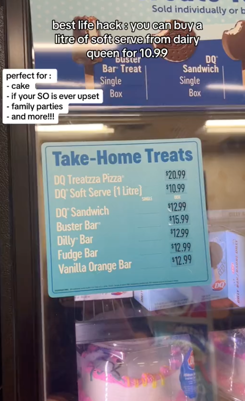 Screen Shot 2023 08 14 at 5.12.17 PM For $6 you can buy a gallon at walmart. A Canadian Dairy Queen Customer Shares Her Hack To Get Ice Cream For $11, But People Think Thats Crazy Expensive