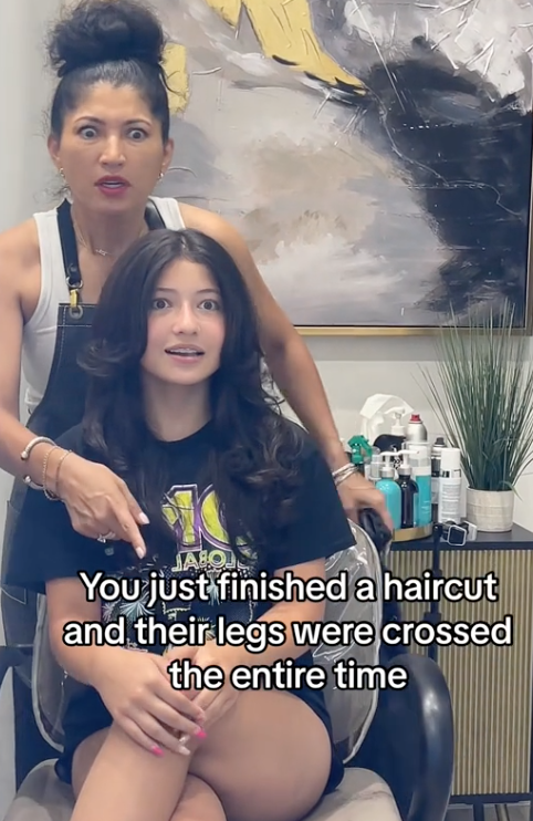 Screen Shot 2023 08 19 at 2.22.19 PM Glad I came across this a couple hours before my appointment. A Hairdresser Talked About Why You Shouldn’t Cross Your Legs When You Get A Haircut