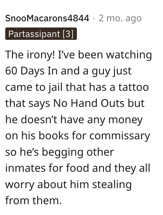 Screen Shot 2023 08 21 at 1.14.12 AM I just said his tattoo was really ironic. Was He Wrong For Laughing At His Brothers Loyalty Tattoo Because Its The Exact Opposite Of How He Acts?
