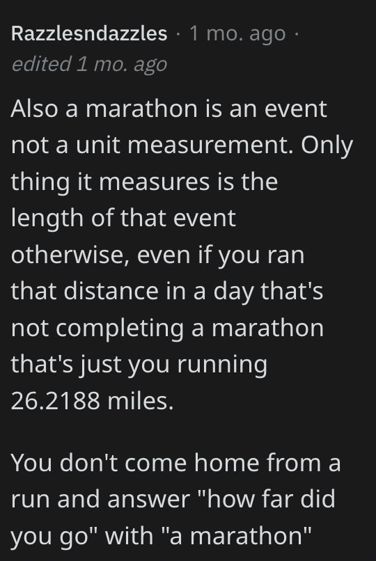 Screen Shot 2023 08 21 at 11.04.40 PM It was a virtual marathon that she started late last year and apparently completed this year. Her Sister In Law Claims She Ran A Marathon, But She Disagrees That It Actually Counts. Is She Wrong?