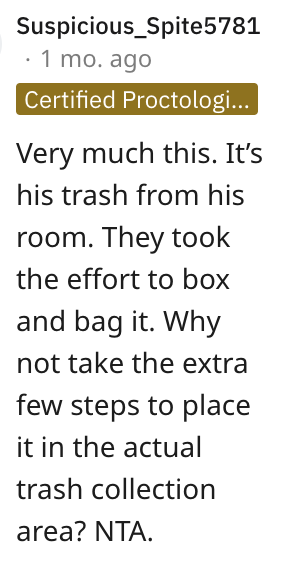 Screen Shot 2023 08 23 at 10.06.49 AM There was 3 boxes, 2 trash bags and trash spilled all over my room. Is He Wrong for Refusing to Clean His Room After What His Parents Did?