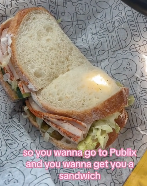 Screen Shot 2023 08 24 at 5.33.10 PM This sandwich will change your life. Dont knock it till you try it. A Woman Raved About The Sandwich She Got From A Publix Grocery Store
