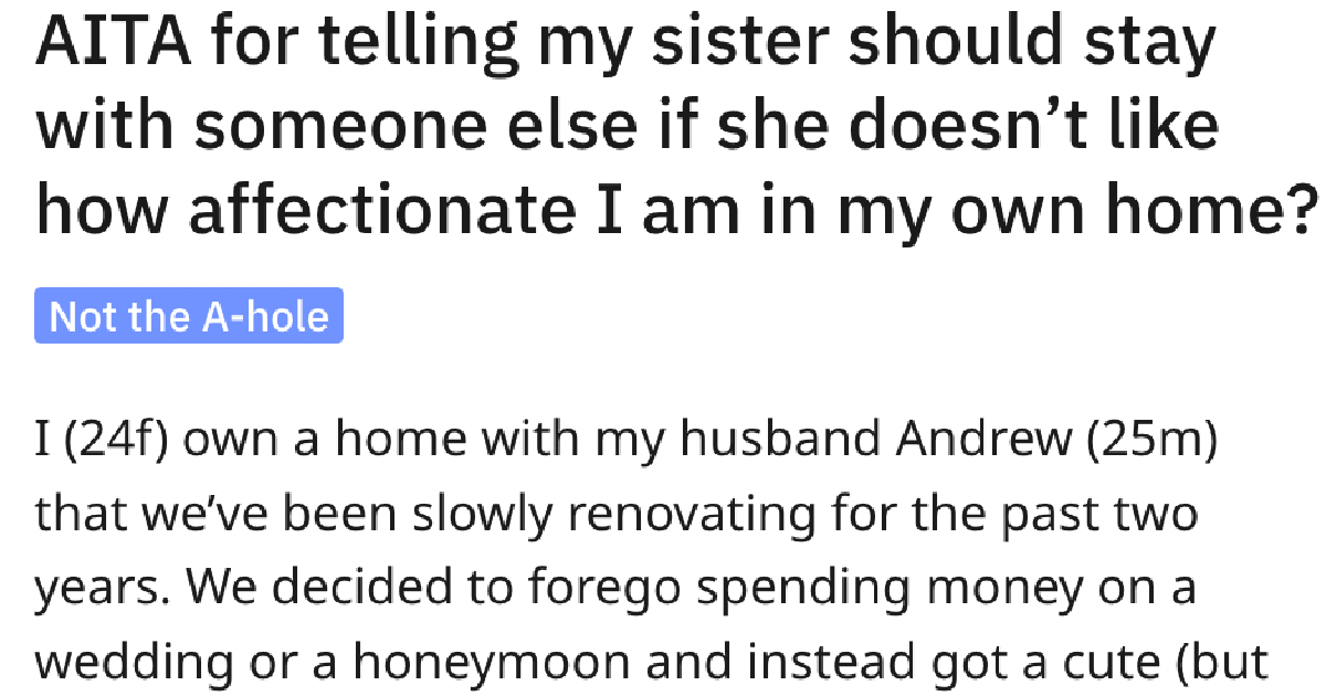 SisterDoesntLikeAffectionateCouple Should This Couple Stop Being Affectionate In Order To Save Their Separated Sisters Feelings?