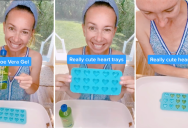 Mom Shows A Creative Way To Help Your Kiddos Soothe A Sunburn With Frozen Aloe Vera