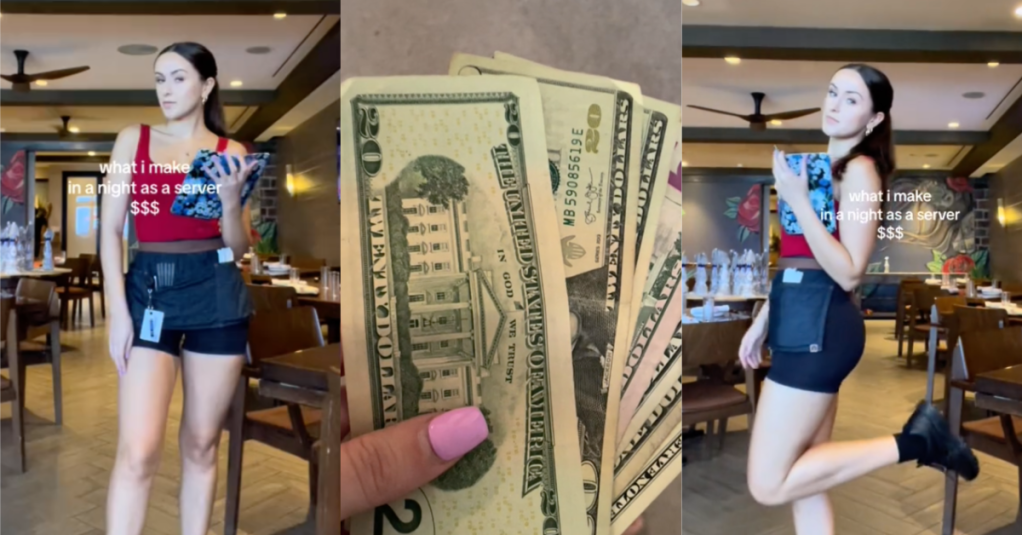 'What i make in a night as a server. It was a slow Sunday night.' This Waitress Shows What She Made From Only 8 Tables In One Night