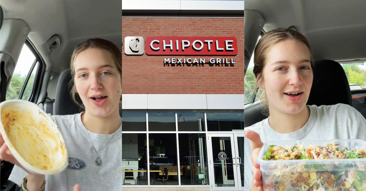 TikTok4ChipotleMeals My chipotle hack! Get extra sides for free! A Woman Shared How To Get Four Meals For $9 From Chipotle