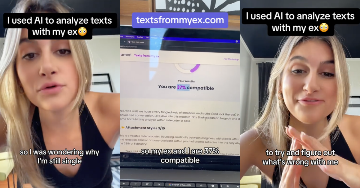 TikTokAIBFTexts We have a horrible attachment styles and communication. A Woman Used AI To Analyze Her Texts With Her Ex To Find Out Why She’s Single