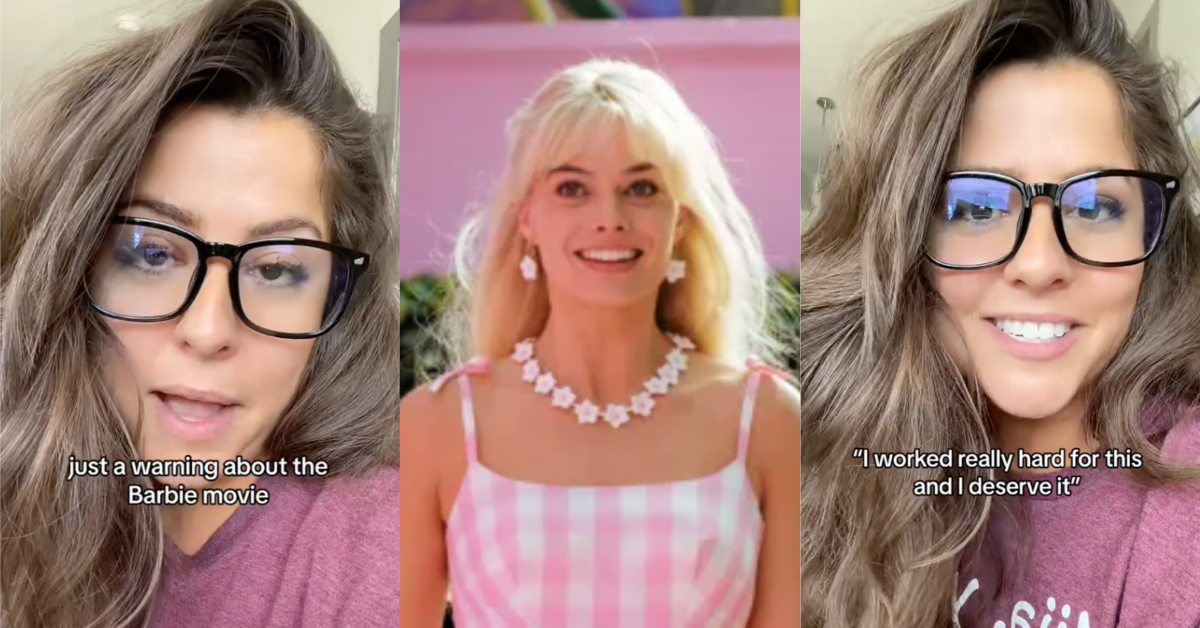 TikTokBarbieWarnign What is this saying about how I view myself and other women? A Woman Shared A Warning About The Beginning Of Barbie And How It Made Her Feel About Deserving Praise