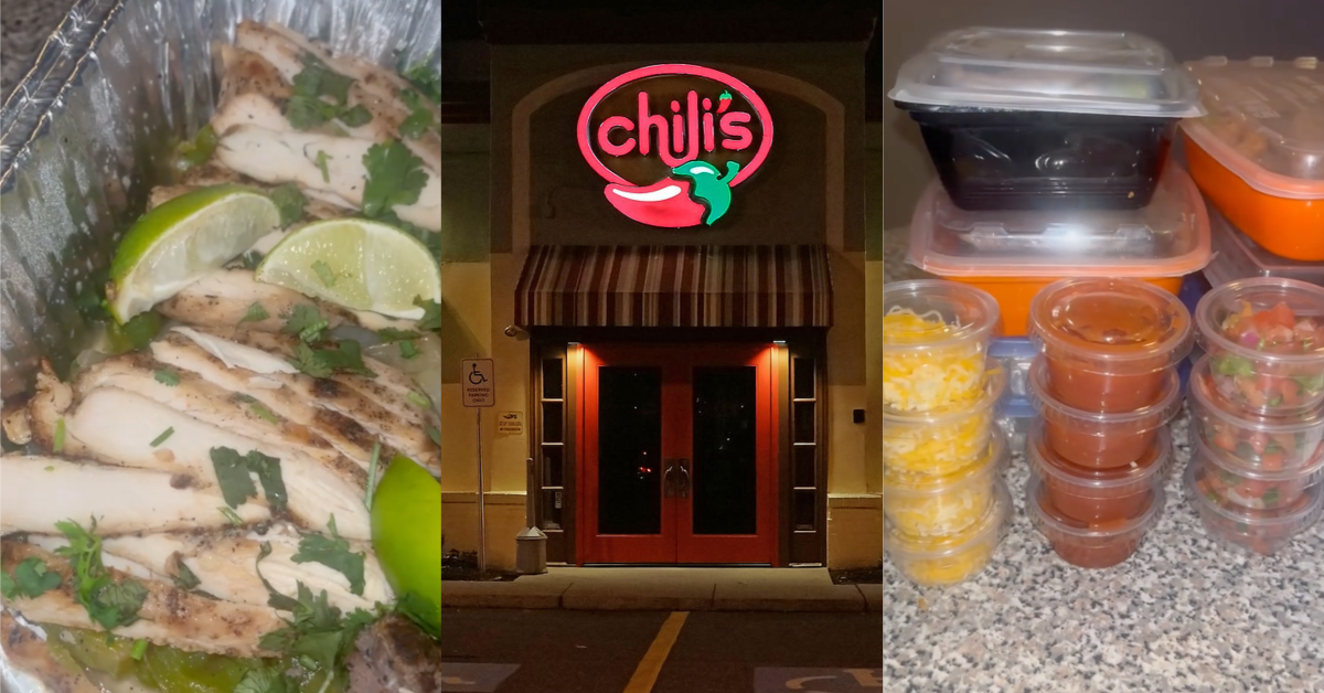 TikTokChilisMealPrep They was not stingy. Can I get an amen? A Woman Shared Her Meal Prep Hack With Chili’s Triple Fajita Party Trio