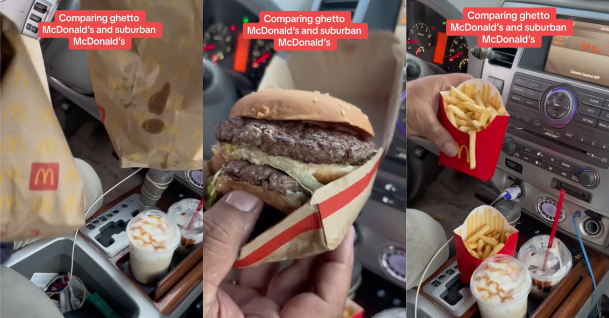 TikTokComparingMcDs Look at the difference! Holy cow! A Man Compared Identical McDonald’s Orders He Placed In The Inner City And In The Suburbs