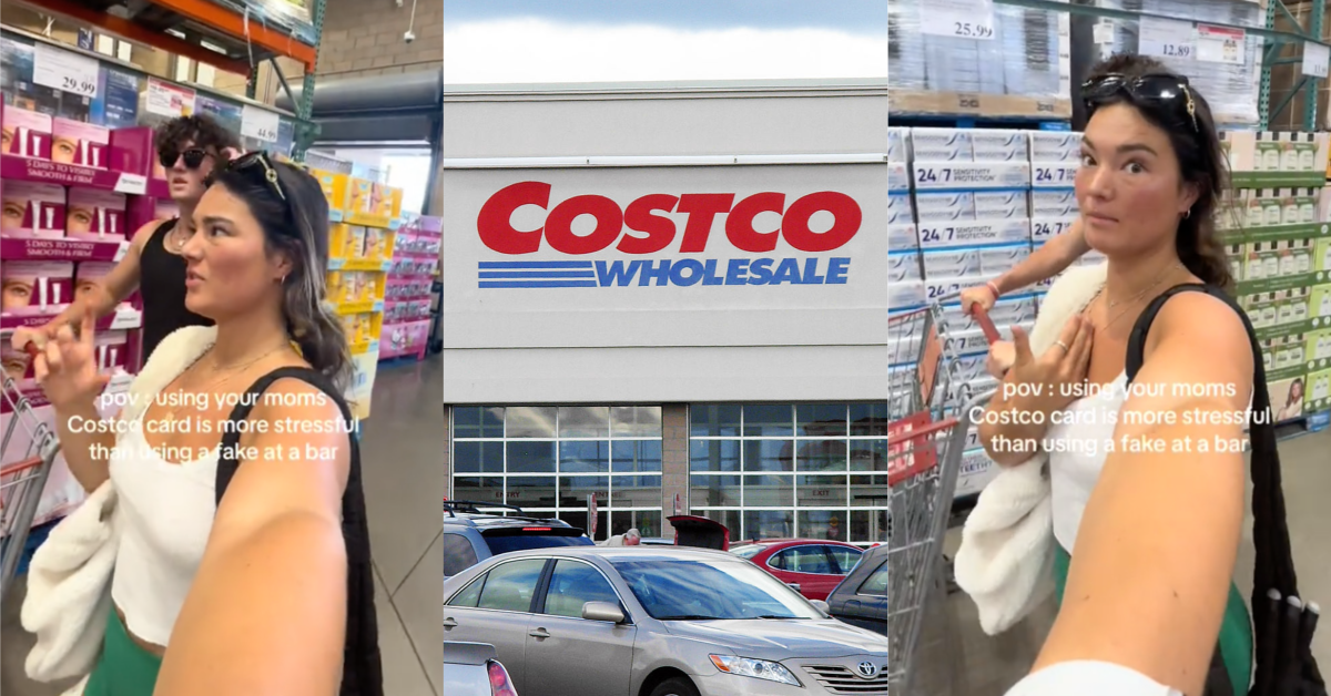 TikTokCostcoAnxiety Using your moms Costco card is more stressful than using a fake at a bar. Woman Talks About How Nervous She Gets When Going To Costco With Somebody Elses Membership