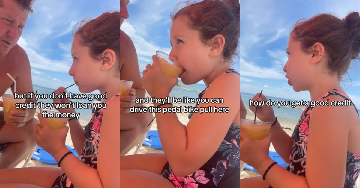 TikTokCreditLesson This girl is going places! A Dad Gave His 10 Year Old Daughter A Credit Lesson On Vacation