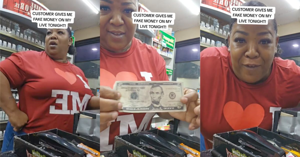 TikTokFakeMoney Oh no, these fake. A Gas Station Employee Caught a Customer Trying to Pay With a Counterfeit $5 Bills