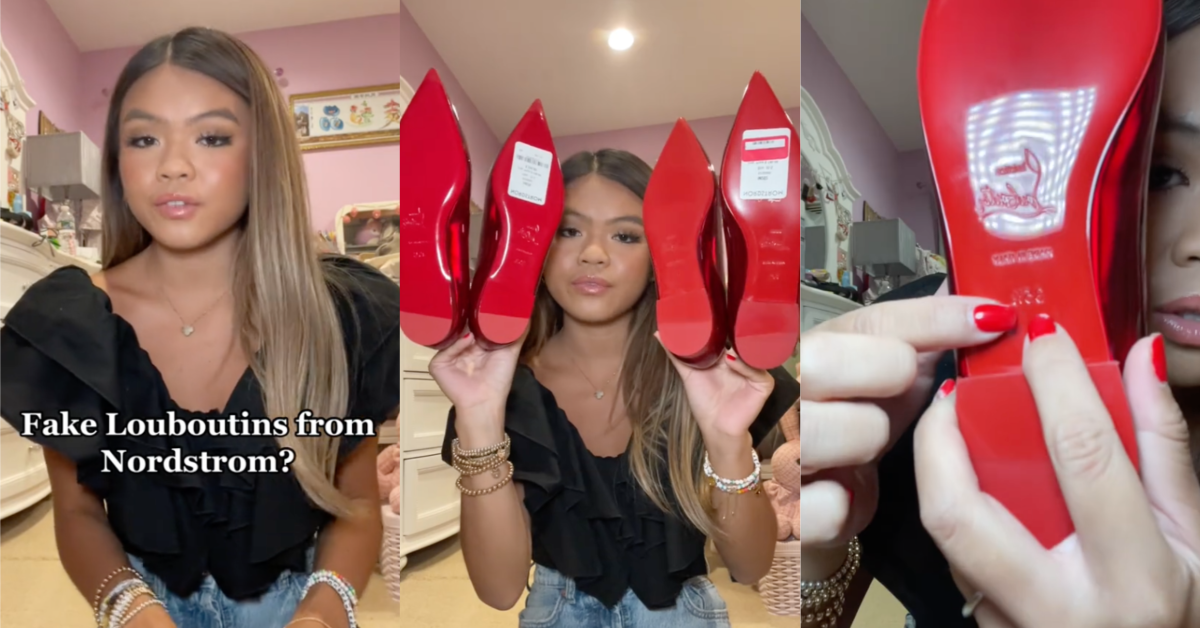 TikTokFakeShoes I just don’t understand like what is going on? Literally what is going on? A Woman Shows How She Bought Fake Louboutin Shoes From Nordstrom