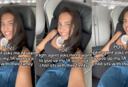 ‘Would you have given up your seat?’ A Woman Refused To Give Up Her First Class Seat So A Child Could Sit With Their Family And The Internet Applauds