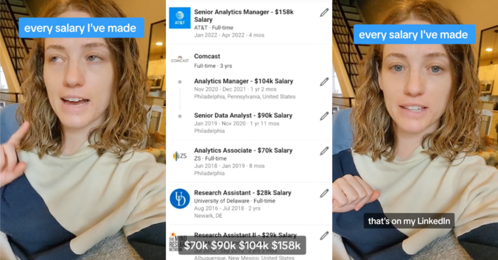'I actually *don’t* recommend doing this yourself.' A Woman Talked About Adding Her Salary History To Her LinkedIn Page