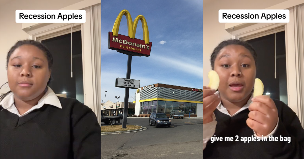 TikTokMcDonadlsApples A McDonald’s Customer Received Recession Apples in the Bag She Ordered And Shes Putting Them On Blast