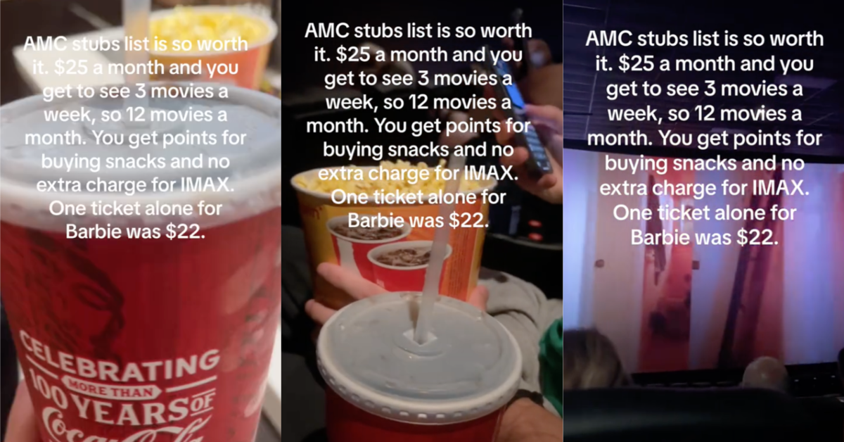 TikTokRegalMoviePass $25 a month and you get to see 3 movies a week. A Customer Shows How AMC Stubs A List Is Totally Worth It When They Go To The Movies