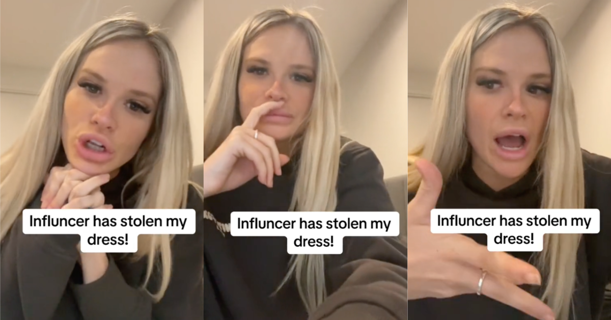 TikTokStolenDress A influencer has stolen my dress. Give my dress back. A Woman Had Clothing Stolen That She Rented Out On Rent My Dress