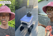 ‘What happened to you today? You are late.’ An Uber Eats Customer Got Her Food Delivered by a Robot…and It Was 30 Minutes Late