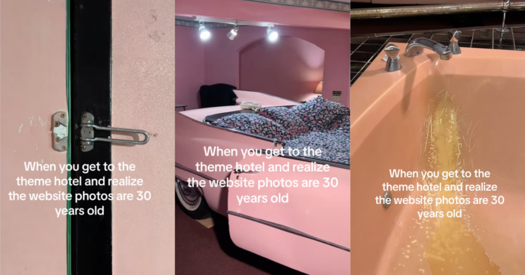 'The room is definitely on its last leg.' Woman Realizes The Photos From The Themed Motel Website Were 30 Years Old