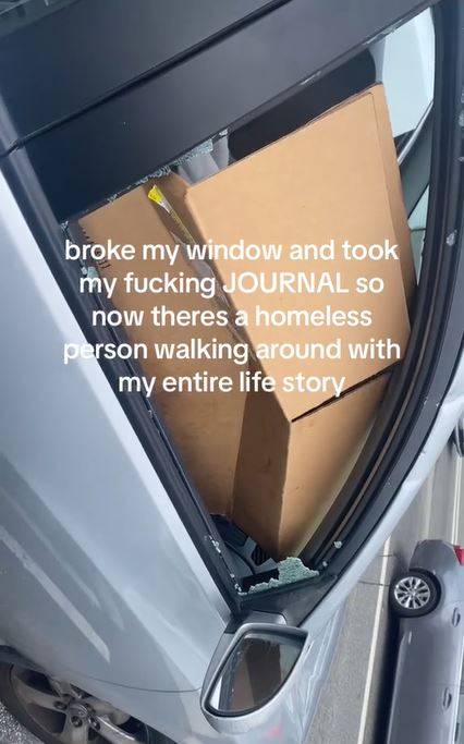 car 1 Walking around with my entire life story. Woman Gets Car Broken Into And They Stole Her Diary