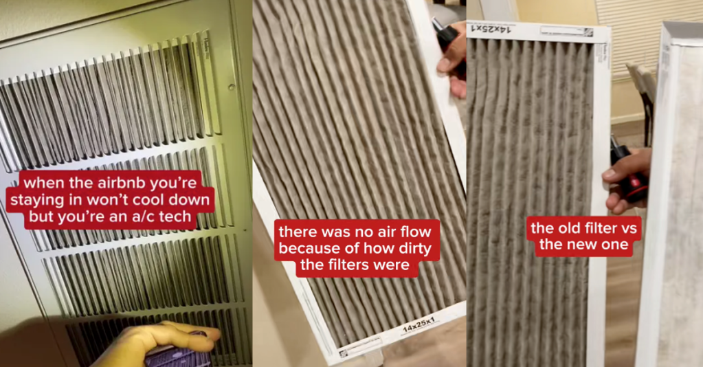'There was no air flow.' Guy Finds AC In An Airbnb Isn't Working So He Fixed It Himself