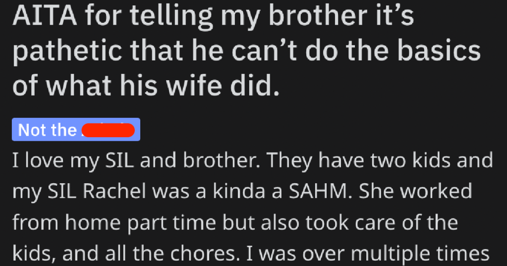 She Called Her Brother Out For Being A Bad Partner. Did She Cross A Line?