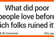 What Was Loved by Poor People Until Rich Folks Ruined It? Here’s What People Said.