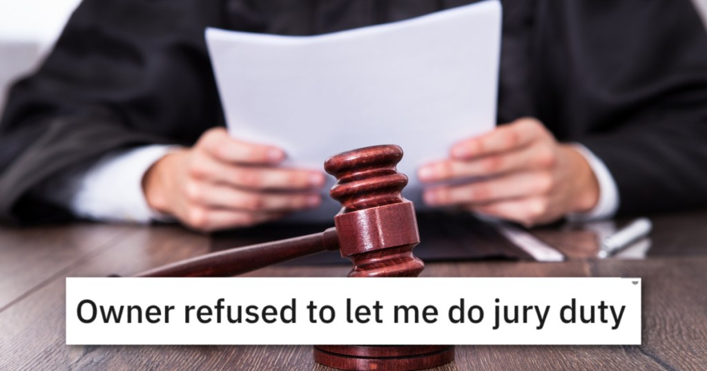 'The officer returns with the owner in handcuffs.' Juror Tells A Judge That He'll Get Fired If He Attends Jury Duty, So The Judge Arrest The Juror's Boss