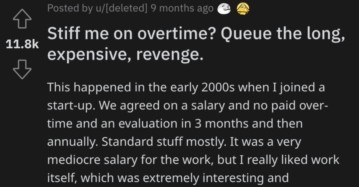 RedditStiffedOvertime This Worker Decided To Take Action When They Were Stiffed On Overtime Pay