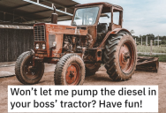‘He mistook the radiator cap for the diesel cap.’ This Person Warned Someone About Pumping Diesel at Their Job And They Had To Learn the Hard Way