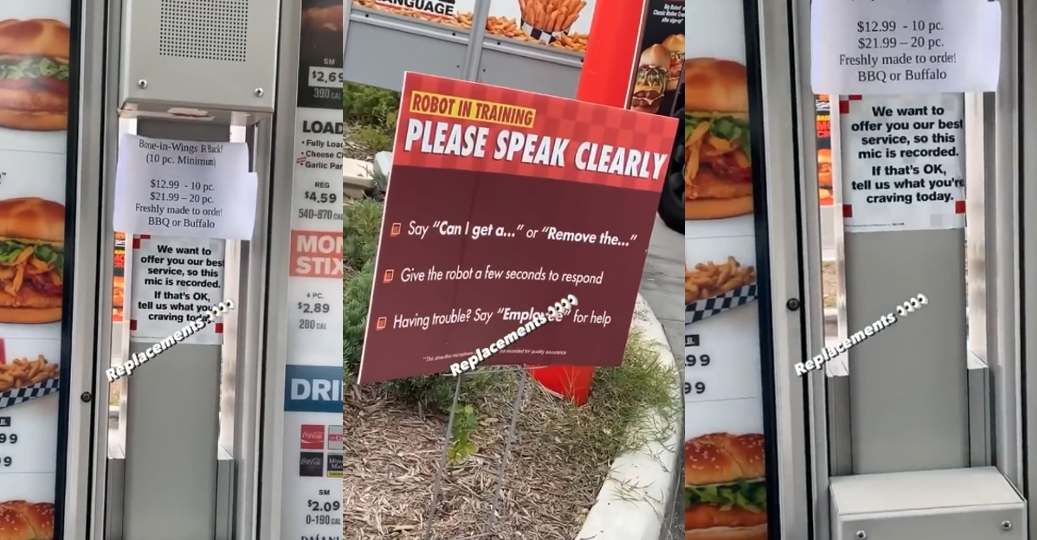 Robot Trained AI TikTok Having trouble?  Say Employee for help. AI Is Now Taking Drive Thru Orders, But Fails To Do The Basic Job