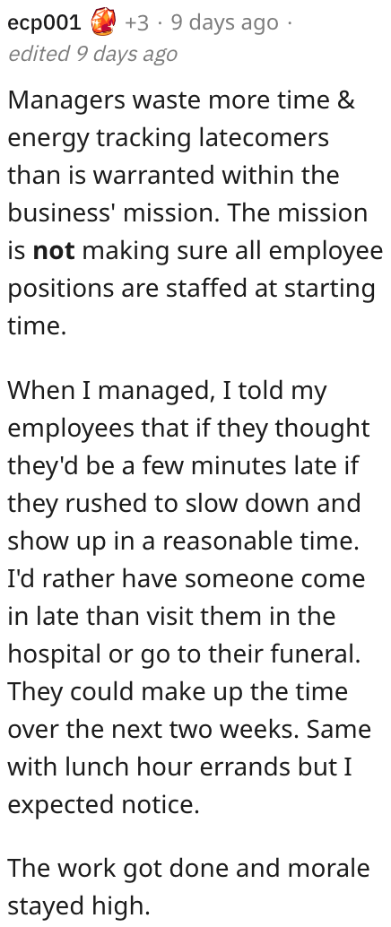 Screen Shot 2023 09 02 at 3.22.42 PM Anyone 5+ minutes late for work would be written up. New Company Makes Ridiculous New Rule For Being Late At Their Job, So This Employee Makes Them Pay