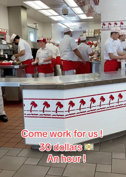 Screen Shot 2023 09 04 at 5.13.56 PM Come work for us! An In N Out Burger Employee Claimed That He Makes $30 an Hour