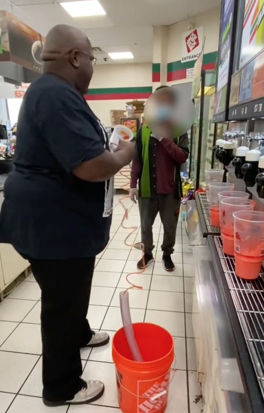 Screen Shot 2023 09 05 at 3.21.13 PM You cant just make your own rules. 7 Eleven Customer Tried to Fill Up A 5 Gallon Bucket With Slurpee And Got Shut Down