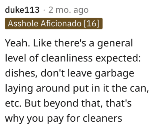 Screenshot 2023 09 04 at 11.08.43 PM They Didnt Want To Clean Their Airbnb After Being Charged A $100+ Cleaning Fee. Are They Wrong?