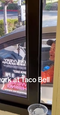 Screenshot 2023 09 04 at 11.54.19 PM They’re just now dropping them in? What the... Taco Bell Customer Curses Workers When His Food Wasn’t Ready