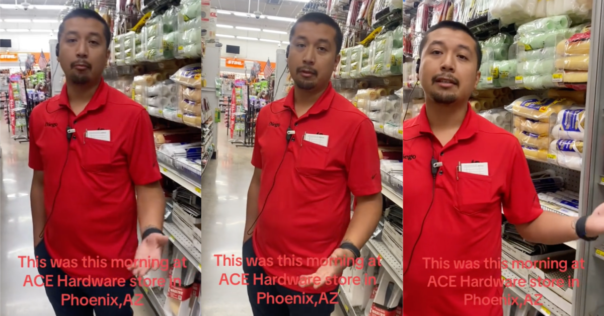 TikTokAceEmployee Is browsing in a store illegal or something? Employee Tells Woman She Isnt Allowed To Browse At An Ace Hardware Store