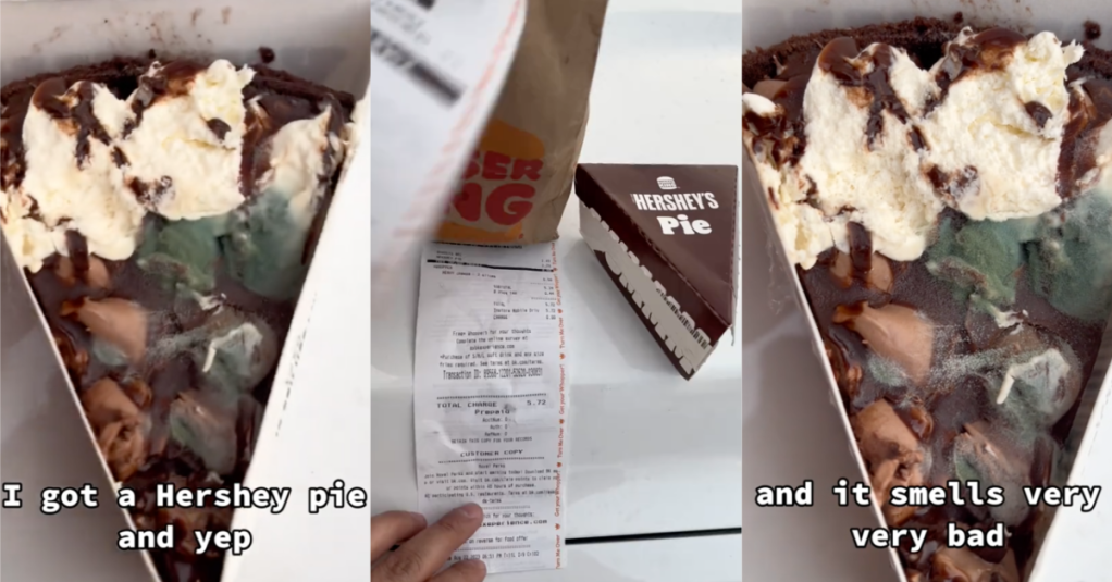 'I would’ve probably eaten it and gotten sick.' A Customer Discovered His Hershey Pie From Burger King Was Covered In Mold