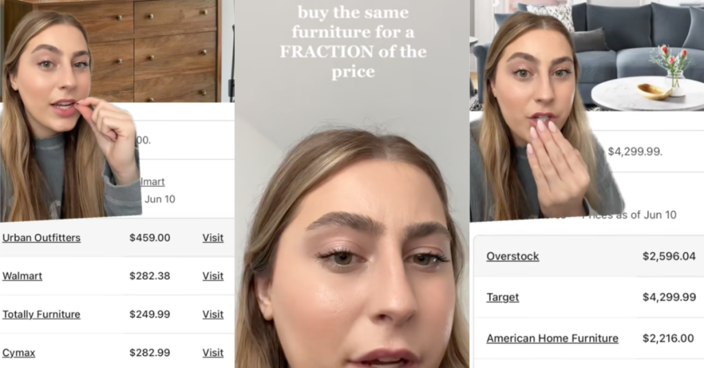'I am shook by this.' A Woman Shows How To Buy Brand Name Furniture For Less Directly From Wholesalers