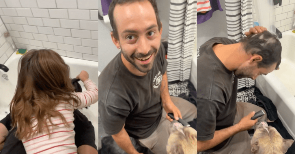 'I haven't laughed so hard.' A Six-Year-Old Gave Her Dad a Haircut And It Turned Out As Hilariously Bad As You'd Expect