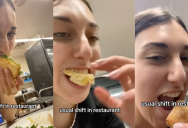 ‘Just got fired for this yesterday.’ A Waitress Showed Viewers All The Food She Snuck While On The Job