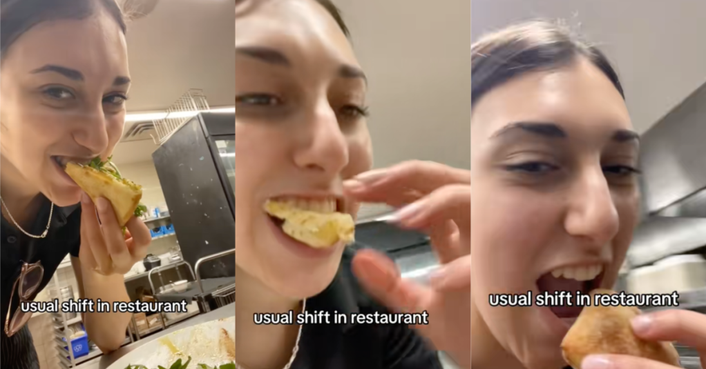 'Just got fired for this yesterday.' A Waitress Showed Viewers All The Food She Snuck While On The Job