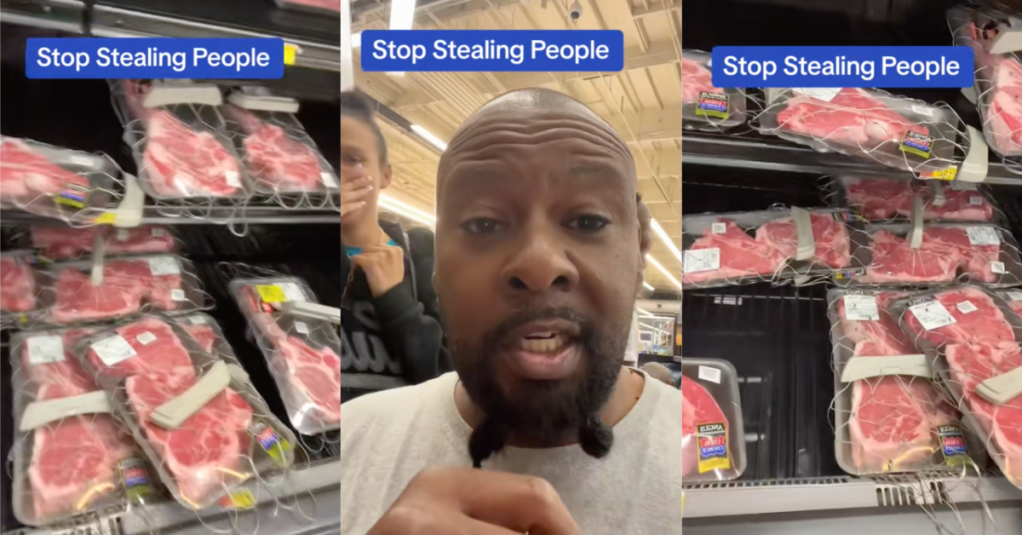 'Stop stealing, people!' A Man Shopping at Walmart Found That All the Steaks Were Locked Up