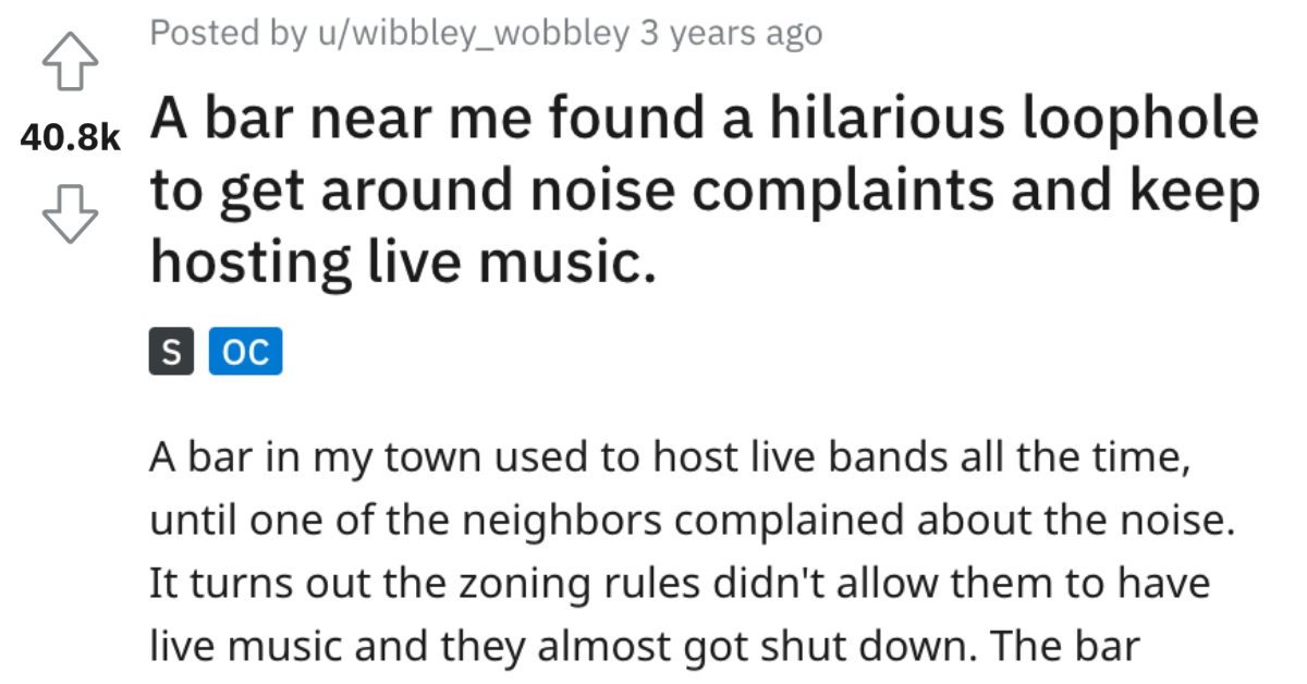 Bar Owner Found A Hilarious Loophole To Continue Hosting Live Music Events » TwistedSifter