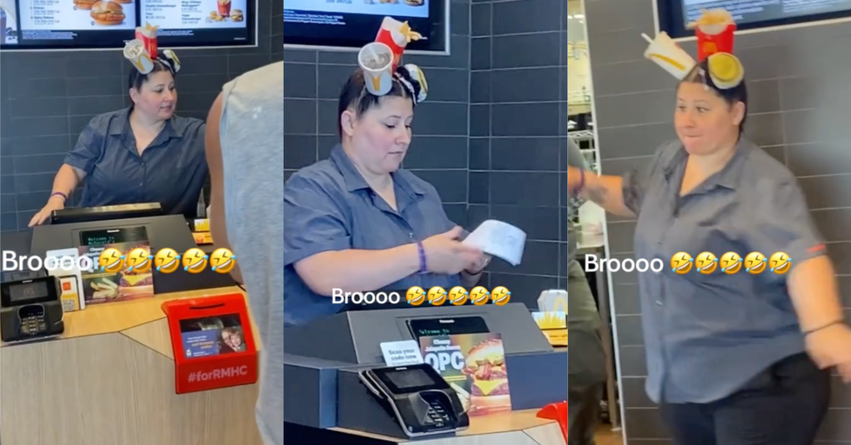 TikTokMcDsUniform Shes so happy and trying to find joy in life. A McDonald’s Worker Wore An Unusual Costume On The Job And People Applauded Her