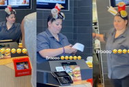 ‘She’s so happy and trying to find joy in life.’ A McDonald’s Worker Wore An Unusual Costume On The Job And People Applauded Her