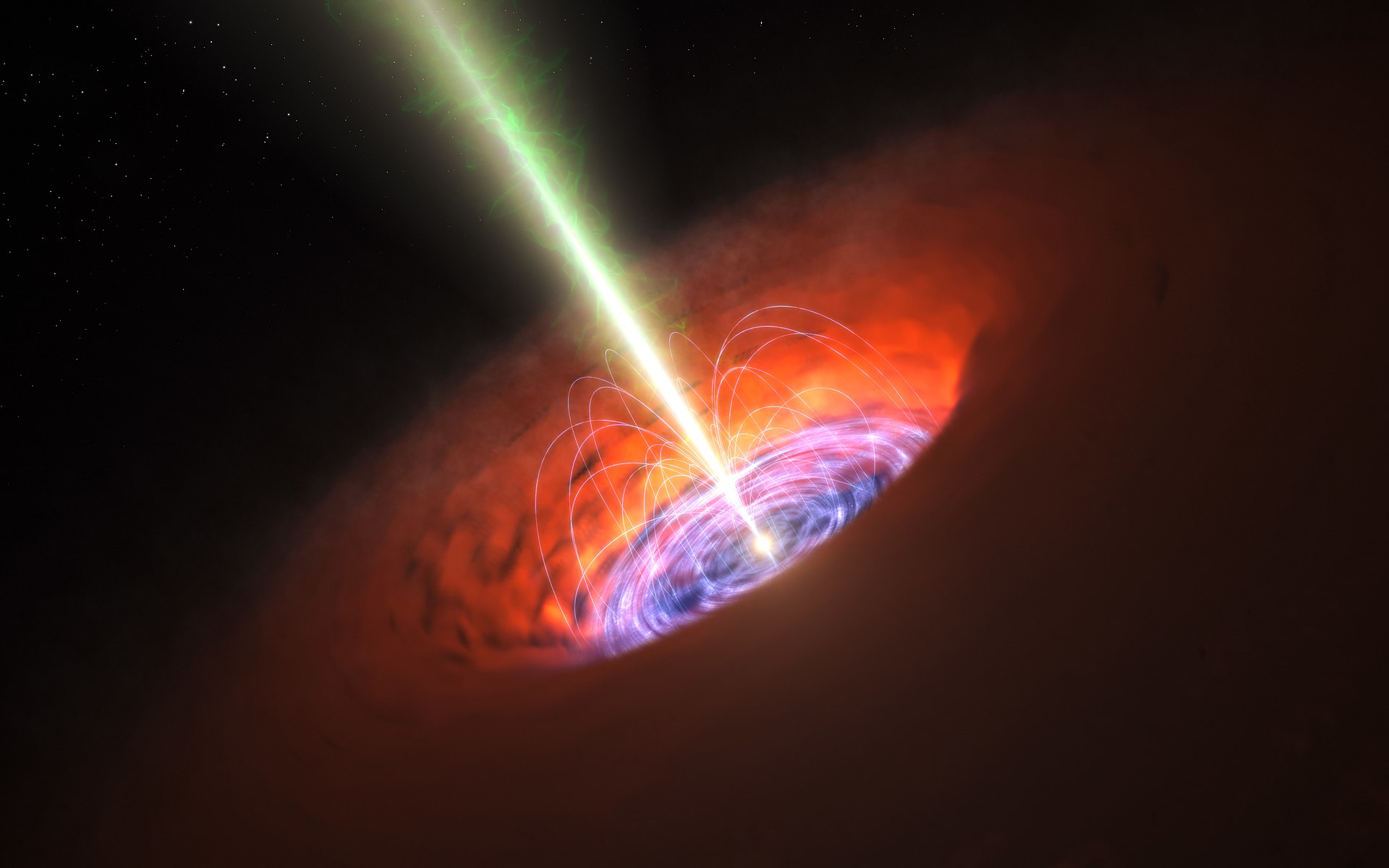 1920px Artist impression of a supermassive black hole at the centre of a galaxy The James Webb Space Telescope Has Spotted Its Oldest Black Hole Yet